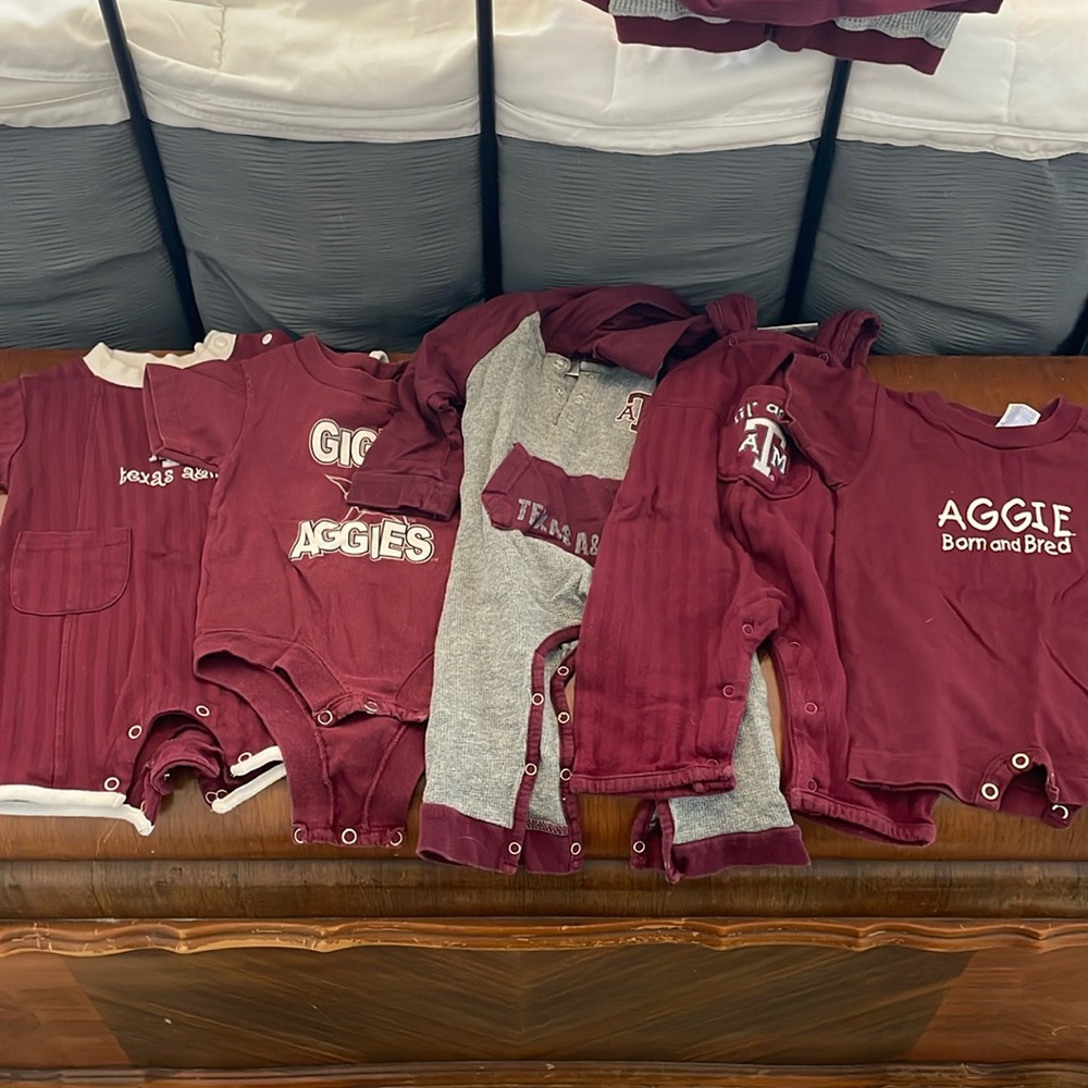 Lot of Texas A&M Texas Aggies Baby Clothes